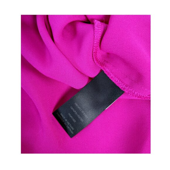New CYNTHIA STEFFE V-Neck Sleeveless Hi Lo Tunic Top Blouse ~ Fuchsia Pink Small - Picture 7 of 8